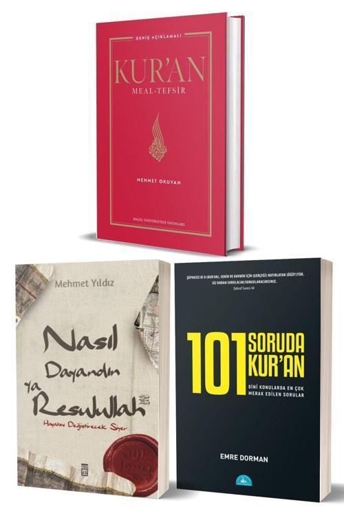 Haliç Üniversitesi Yayınları Kur’An Meal-Tefsir: Geniş Açıklamalı - Nasıl Dayandın Ya Resulullah - 101 Soruda Kur’An 3 Kitap Set