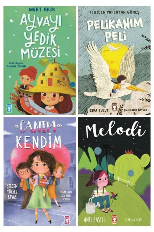 Timaş Çocuk 2. 3. 4. Sınıf Okuma Kitapları Seti / Ayvayı Yedik Müzesi - Pelikanım Peli - Canım Kendim - Melodi