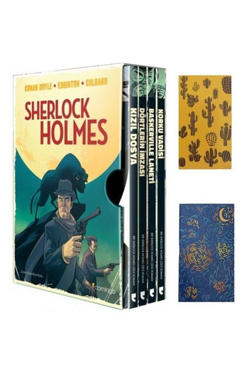 Sherlock Holmes Özel Kutulu Set (4 Kitap Takım) 2 Adet Not Defteri Hediye