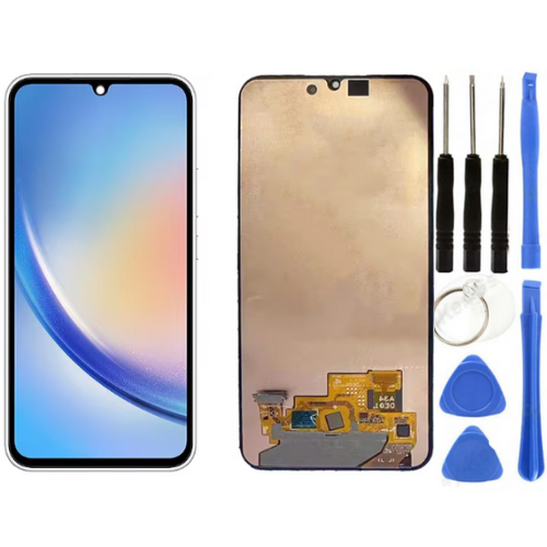 TE Samsung A34 5G A346F Uyumlu OLED Lcd Ekran Siyah + Tamir Seti