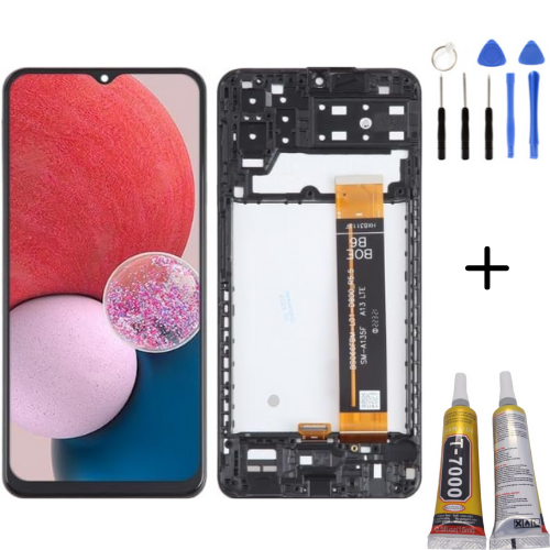 TE Samsung A13 A135F Uyumlu OLED Çıtalı Lcd Ekran + Montaj Kiti