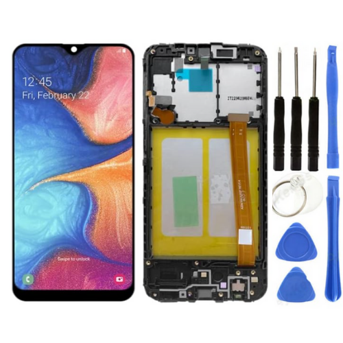 TE Samsung A20E A202F Uyumlu Çıtalı Lcd Ekran Servis + Tamir Seti