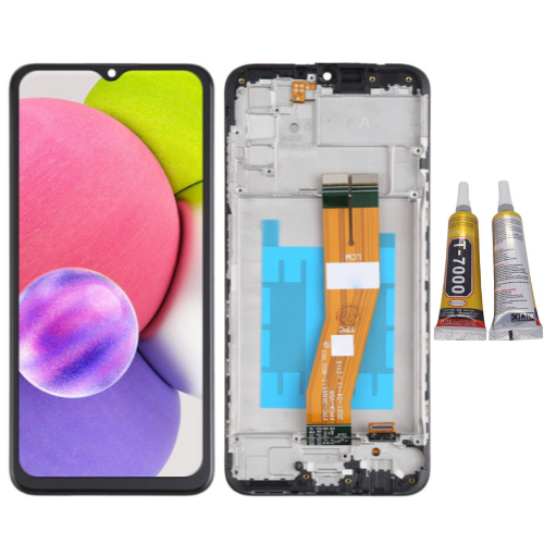 TE Samsung A03S A037F Uyumlu Çıtalı Lcd Ekran Servis + B7000