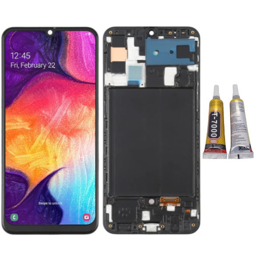 TE Samsung A50 A505F Uyumlu OLED Çıtalı Lcd Ekran + B7000