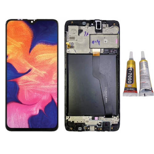 TE Samsung A10 A105F Uyumlu Çıtalı Lcd Ekran Servis + B7000