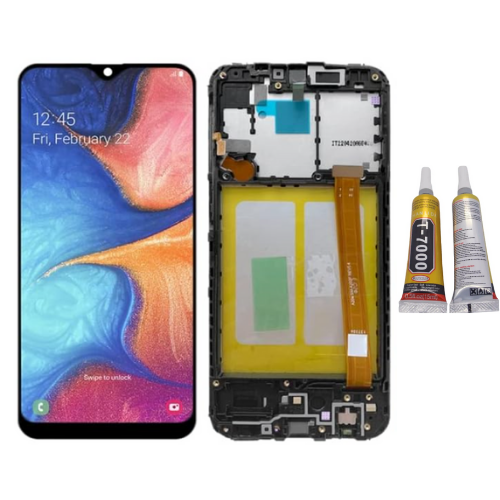 TE Samsung A20E A202F Uyumlu OLED Çıtalı Lcd Ekran + B7000