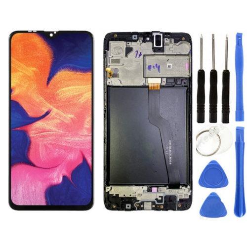 TE Samsung A10 A105F Uyumlu OLED Çıtalı Lcd Ekran + Tamir Seti
