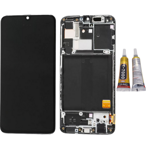 TE Samsung A40S A407F Uyumlu Çıtalı Lcd Ekran + B7000