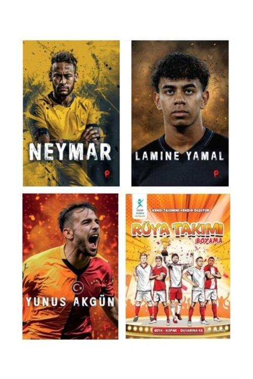 Neymar - Lamine Yamal - Yunus Akgün - Rüya Takımı Boyama (Poster Ve Ayraç Hediye)