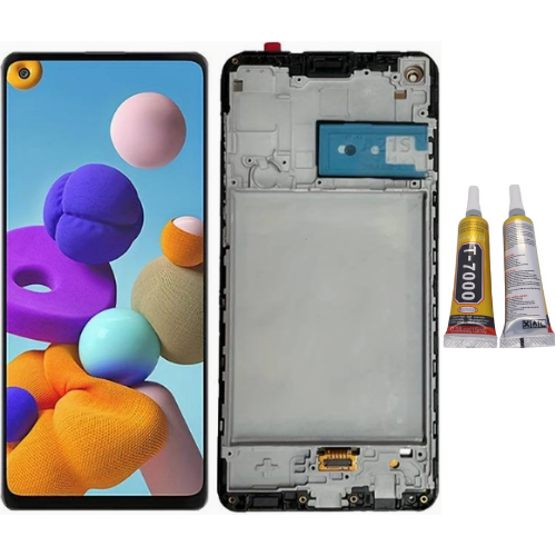 TE Samsung A21S A217F Uyumlu Çıtalı Lcd Ekran Servis + B7000