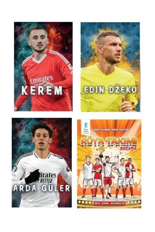 Arda Güler - Edin Džeko - Kerem Aktürkoğlu - Rüya Takımı Boyama (Poster Ve Ayraç Hediye)
