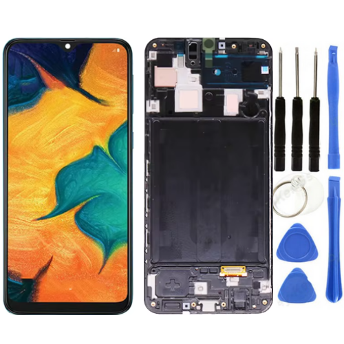 TE Samsung A40S A407F Uyumlu Çıtalı Lcd Ekran Servis + Tamir Seti