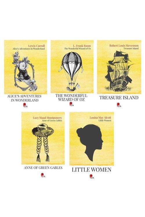 İngilizce Klasikler-Little Women-Anne Of Green Gables-Wizard Of Oz-Alice’S Adventures-Treasure Islan