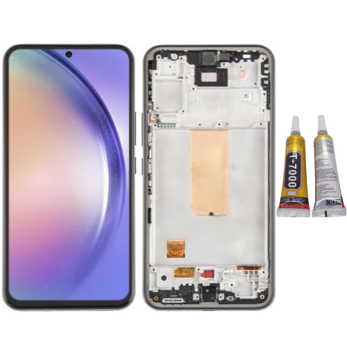 TE Samsung A54 5G A546F Uyumlu Çıtalı Lcd Ekran Beyaz + B7000