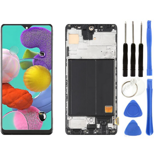 TE Samsung A51 A515F Uyumlu Çıtalı Lcd Ekran Servis + Tamir Seti