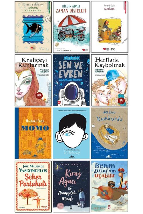 Zaman Bisikleti Matilda Momo Mucize Kumkurdu Şeker Portakalı Kraliçeyi Kurtarmak Çocuk Kitapları Set