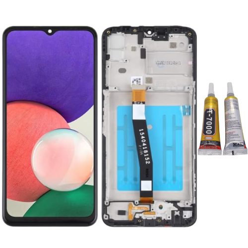 TE Samsung A22 5G A226F  Uyumlu Çıtalı Lcd Ekran Servis + B7000