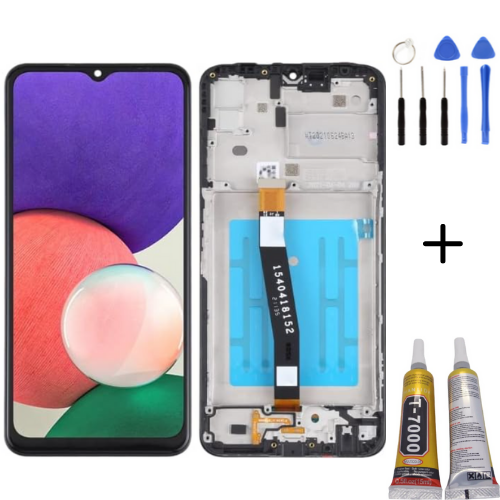 TE Samsung A22 5G A226F Uyumlu Çıtalı Lcd Ekran Servis + Montaj Kiti