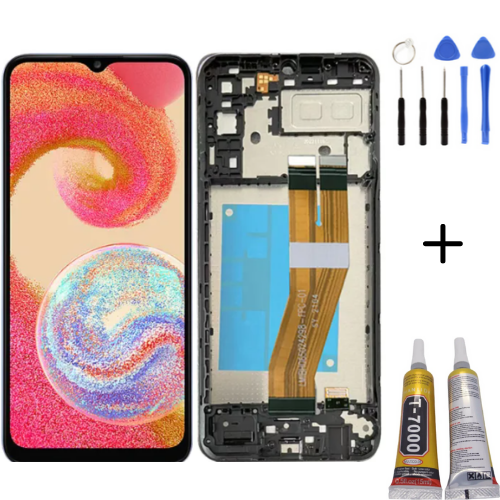TE Samsung A04E A042F Uyumlu Çıtalı Lcd Ekran Servis + Montaj Kiti