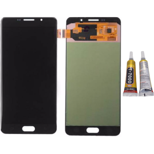 TE Samsung A7 2016 A710F Uyumlu Lcd Ekran Siyah + B7000