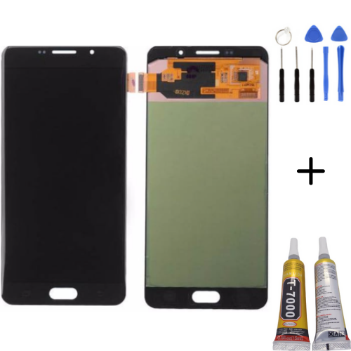 TE Samsung A7 2016 A710F Uyumlu Lcd Ekran Siyah + Montaj Kiti