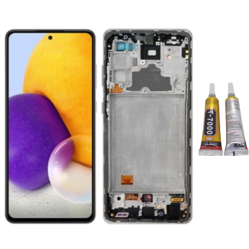 TE Samsung A72 4G A725F Uyumlu OLED Çıtalı Lcd Ekran + B7000