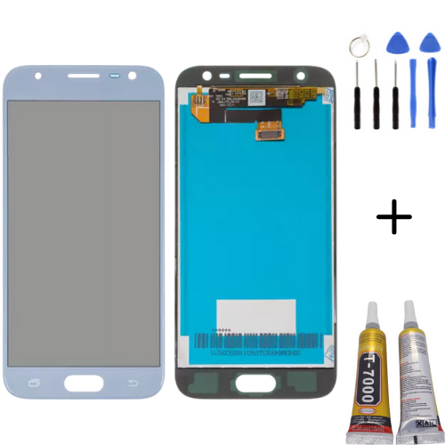 TE Samsung J3 PRO J330 Uyumlu Lcd Ekran Mavi + Montaj Kiti