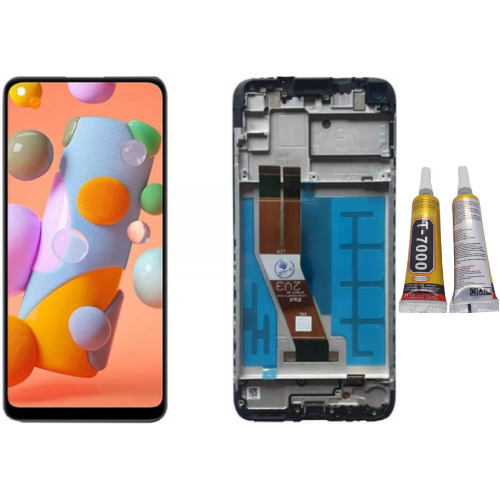 TE Samsung A11 A115F Uyumlu OLED Çıtalı Lcd Ekran + B7000