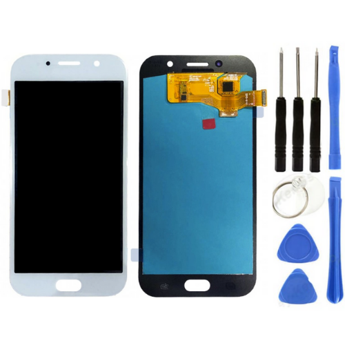 TE Samsung A7 2017 A720F Uyumlu Lcd Ekran Beyaz + Tamir Seti 