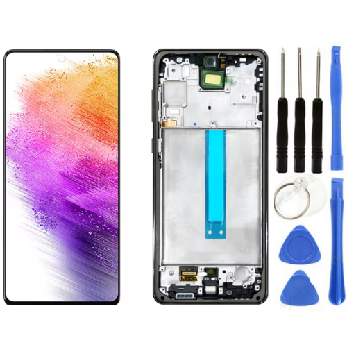 TE Samsung A73 5G A736F Uyumlu OLED Çıtalı Lcd Ekran + Tamir Seti