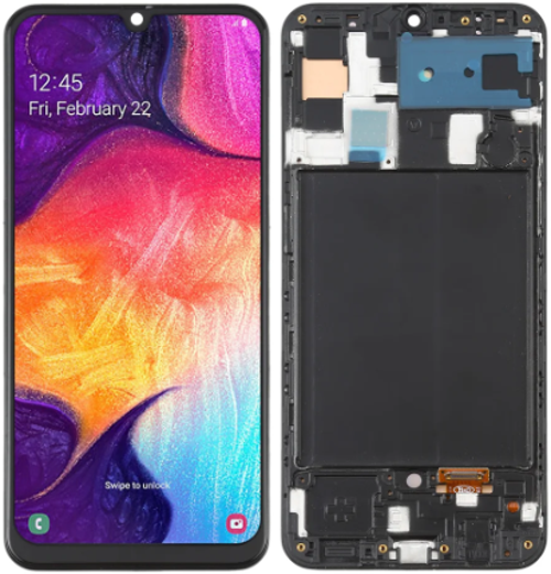 TE Samsung A50 A505F Uyumlu Çıtalı Lcd Ekran Dokunmatik Servis