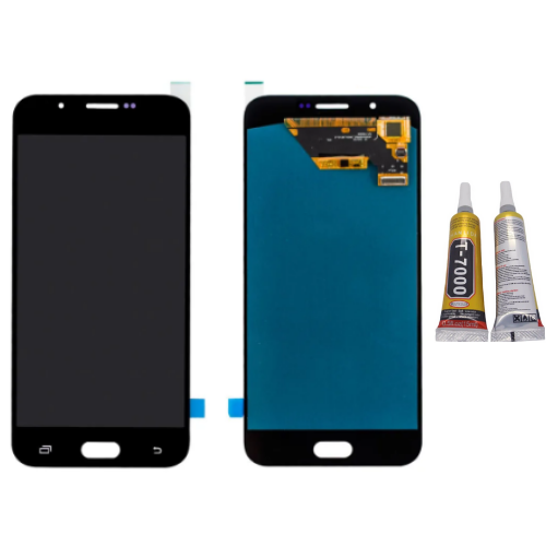 TE Samsung A8 2016 A810F Uyumlu Lcd Ekran Servis Siyah + B7000