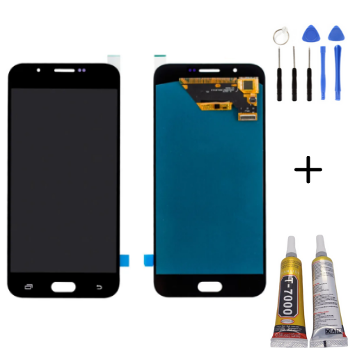 TE Samsung A8 2016 A810F Uyumlu Lcd Ekran Siyah + Montaj Kiti