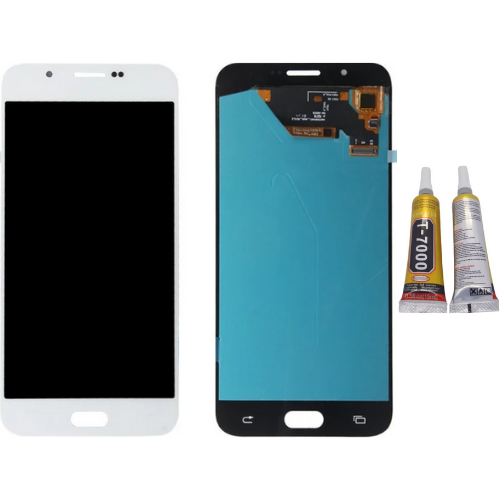 TE Samsung A8 2016 A810F Uyumlu OLED Lcd Ekran Beyaz + B7000