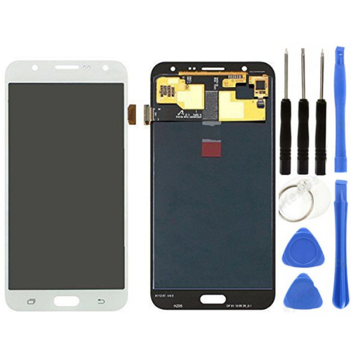 TE Samsung J7 J700 Uyumlu OLED Lcd Ekran Beyaz + Tamir Seti