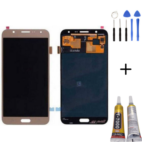 TE Samsung J7 J700 Uyumlu OLED Lcd Ekran Gold + Montaj Kiti
