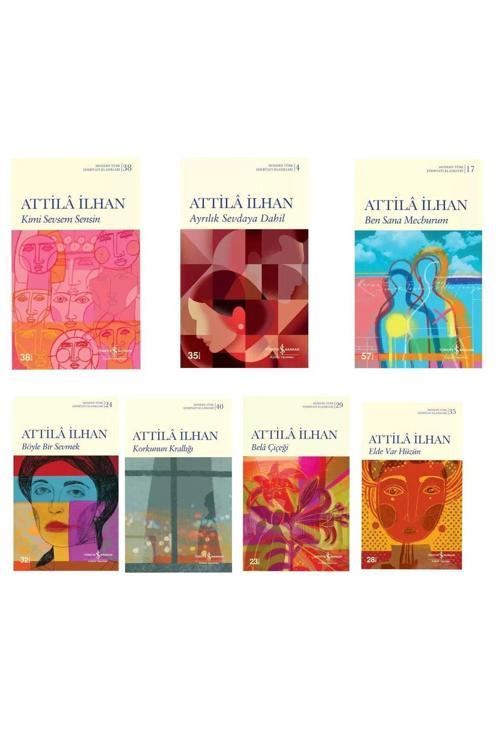 Attila İlhan Şiir Seti 7 Kitap Kimi Sevsem Sensin Ayrılık Sevdaya Dahil Ben Sana Mecburum