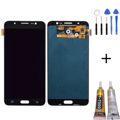 TE Samsung J7 2016 J710 Uyumlu Lcd Ekran Servis Siyah + Montaj Kiti