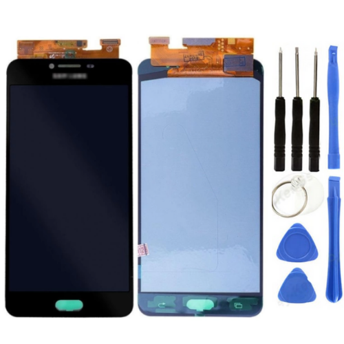 TE Samsung C7 C7000 Uyumlu Lcd Ekran Servis Siyah + Tamir Seti
