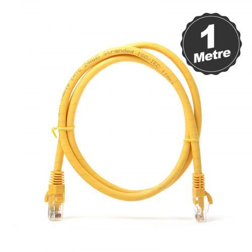 DK-CB-NT6U100Y 1 Mt CAT6 Cu AWG24/7 UTP Sarı Patch Cord Kablo