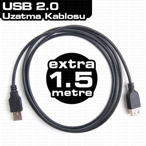 DK-CB-USB2EXTL150 1.5 Metre USB 2.0 to USB 2.0 Erkek-Dişi USB 2.0 Uzatma Kablosu