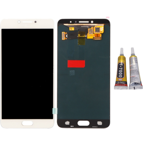 TE Samsung C7 Pro C7010 Uyumlu Lcd Ekran Dokunmatik Beyaz B7000
