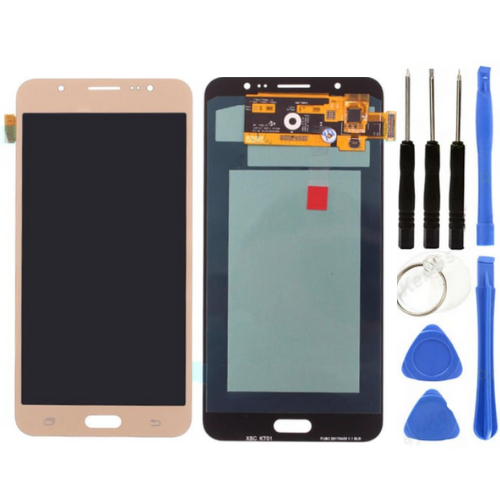 TE Samsung J7 Core J701 Uyumlu Lcd Ekran Servis Gold + Tamir Seti