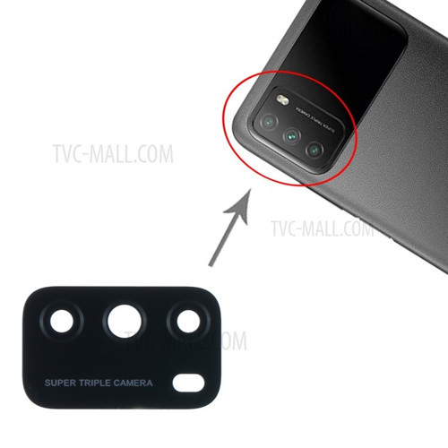 TE Xiaomi Poco M3 Kamera Camı Lensi (Çıtasız Sade Cam)
