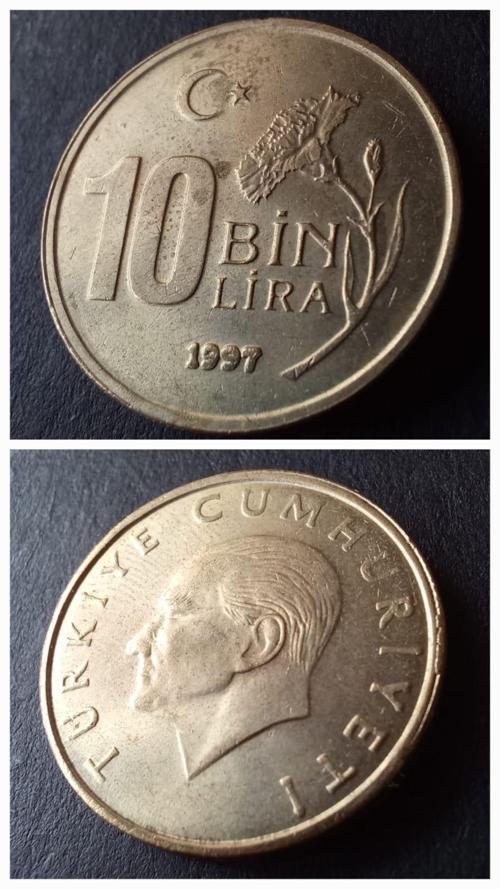 1997 10 bin lira CA/LEKELİ eski madeni para - 399636668ba0e7f8a0