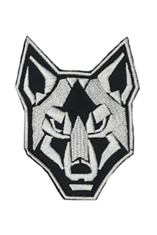 Nakış Patch - Kurt Peç SİYAH-BEYAZ