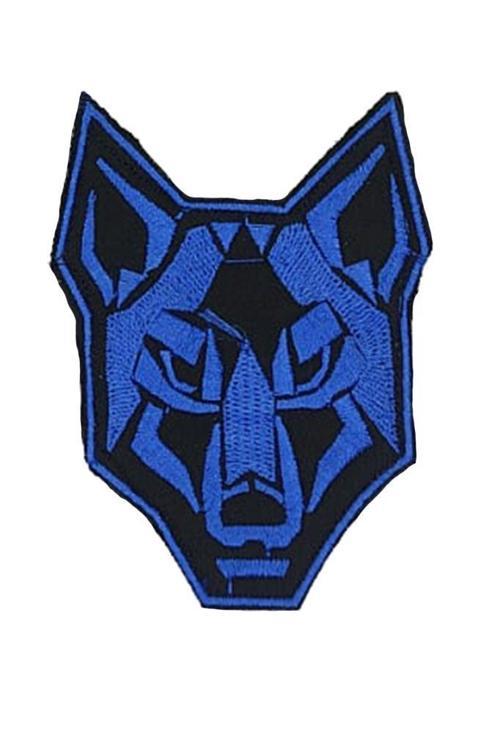 Nakış Patch - Kurt Peç SİYAH-MAVİ