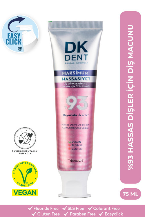 DKDENT %93 Beyazlatıcı Maksimum Hassasiyet Diş Macunu 75 ml