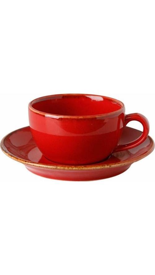 Seasons Kırmızı Tabaklı Çay Fincan 207 Cc