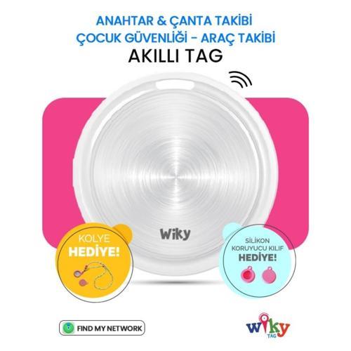 Wiky Tag Çocuk Smart Airtag  - Akıllı Konum Takip Cihazı Pembe (APPLE UYUMLU)